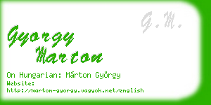 gyorgy marton business card